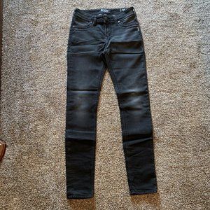 Women’s SILVER “Suki Joga High Super Skinny” Stretch Jeans BLACK Size 29x31 EUC